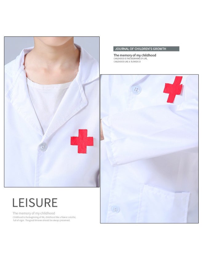 Medical Professional Children’s Career Role Play Set with Doctor Coat and Toy Accessories, Kids Pretend Play Outfit for Imaginative Learning and Dress-Up Fun 3 year 100cm - Image 4